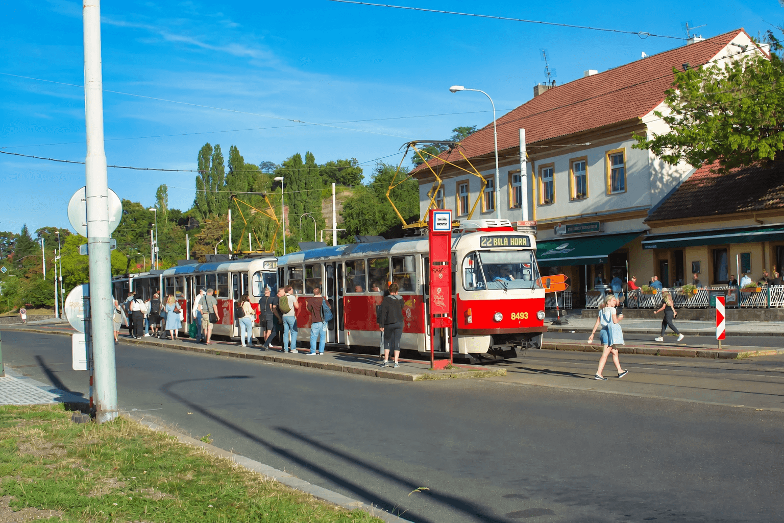 Malovanka Tram Stop in Prague