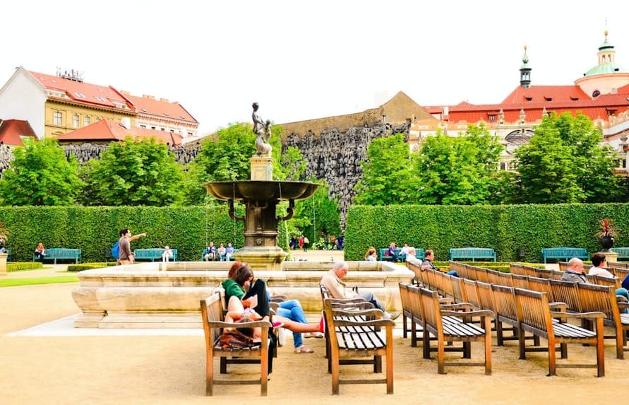 Castle Garden Benches in Prague